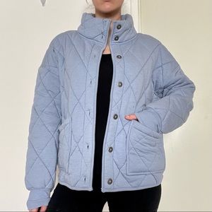 Wild Fable baby blue quilted jacket size m